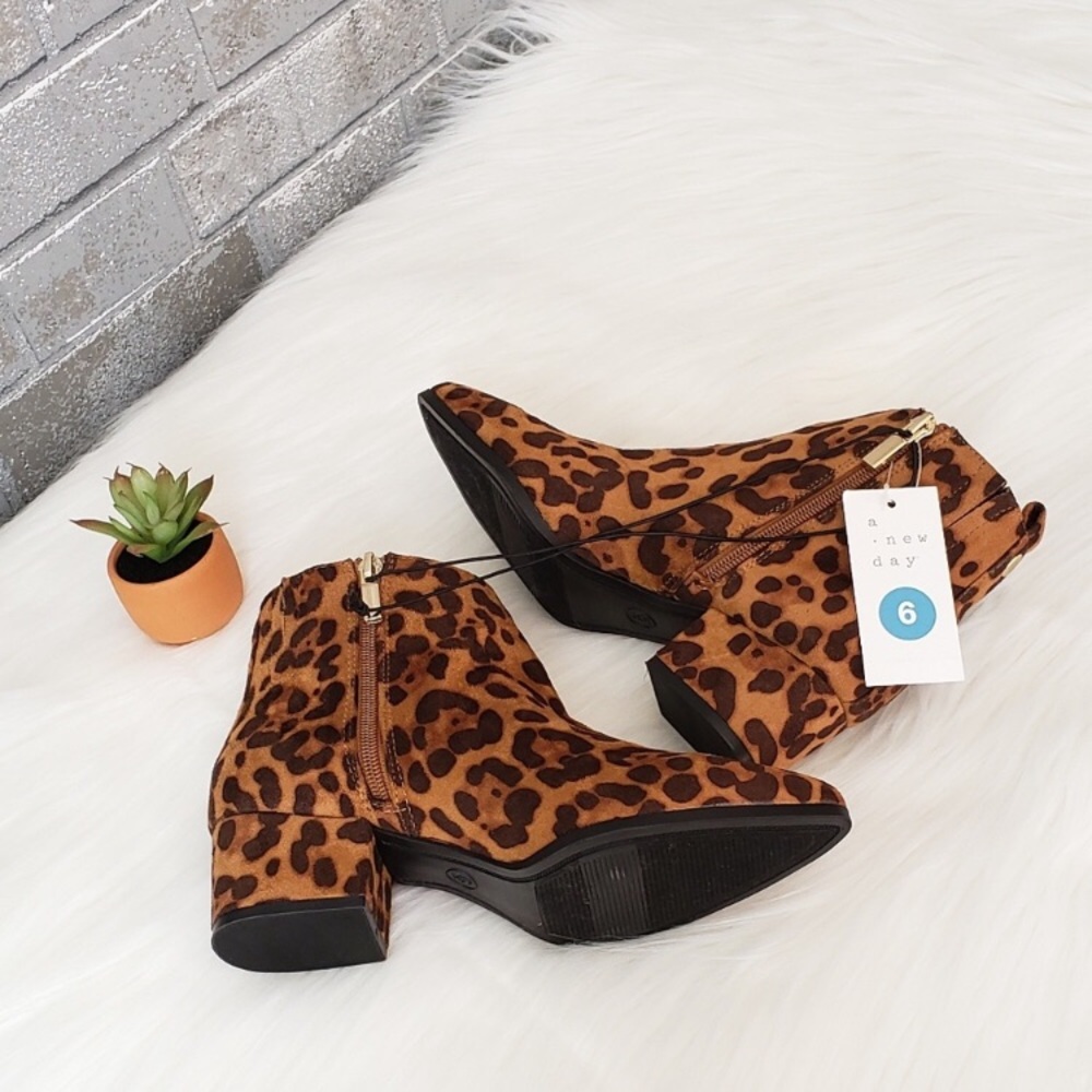 “A new day” leopard booties.